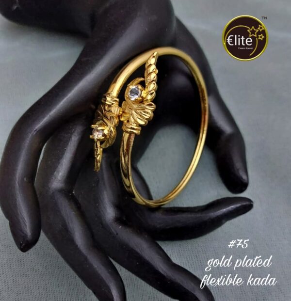 Elite Gold Plated Flexible Kada