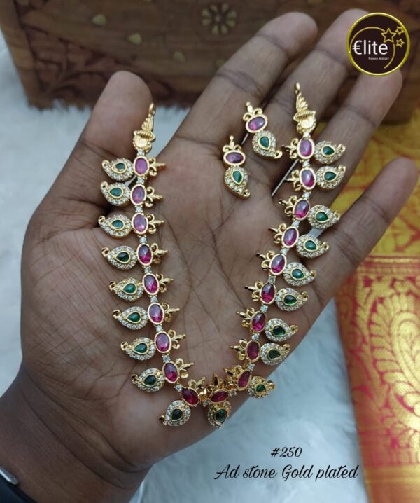 Elite AD Stone Goldplated Neckset