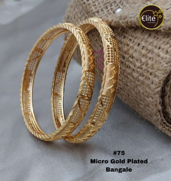 Elite Micro Gold Plated Bangles